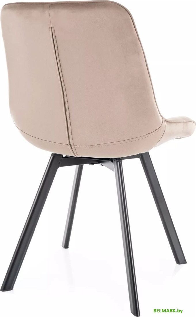 Стул Signal Monti Velvet Bluvel 40 (темно-бежевый/черный) - фото2