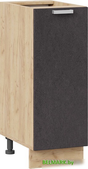 Шкаф напольный Трия Гранита 1Н3 (дуб крафт золотой/бетон графит) - фото