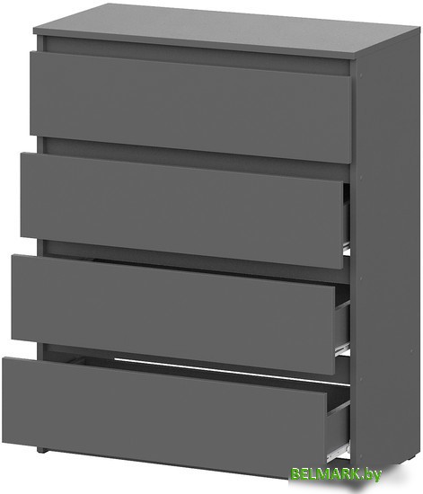 Комод NN мебель Денвер 4 ящика 00-00111602 (графит серый) - фото2