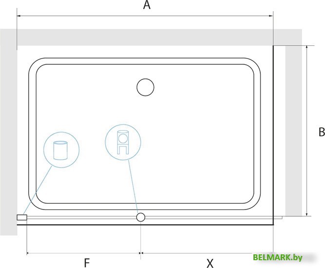 Душевая стенка RGW WA-033 351003310-21 100 (хром/матовое-сатинат стекло) - фото2