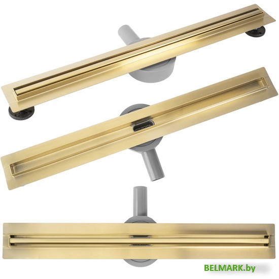 Трап/канал Rea Neox Slim Pro Matt Gold 80 см - фото