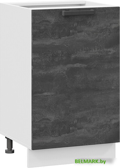 Шкаф напольный Трия Детройт 1Н5 (белый/угольный камень) - фото