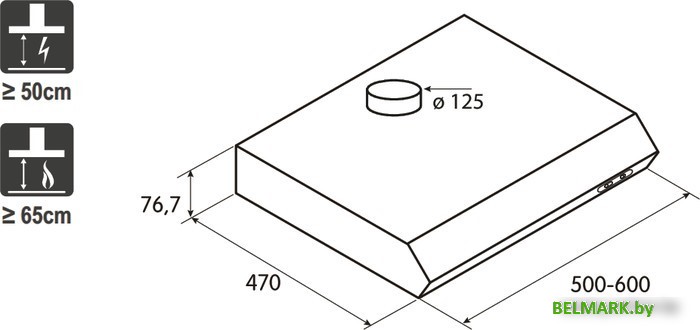 Кухонная вытяжка Jetair Light IX/F/60 (PRF0094403) - фото2