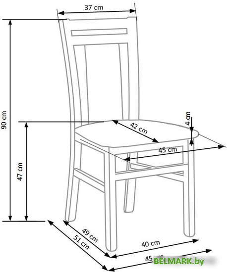 Стул Halmar Hubert 8 (дуб медовый/inari 91) - фото2