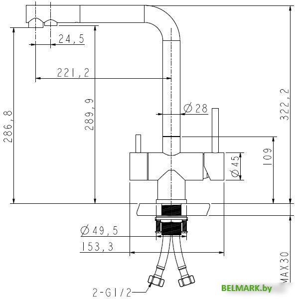 Смеситель ARFEKA Geminia (satin) - фото2
