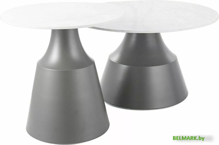 Журнальный столик Signal Itaka (2 шт, белый/серый) - фото2