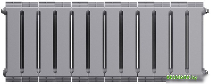 Биметаллический радиатор Royal Thermo PianoForte 300 Silver Satin (12 секций) боковое подключение - фото2