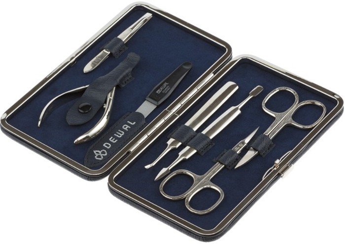 Набор для маникюра и педикюра Dewal 905BLUE (синий) - фото