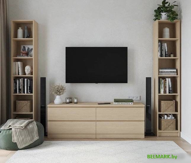 Этажерка Mio Tesoro Варма 40 (шпон дуб, беленый) - фото2