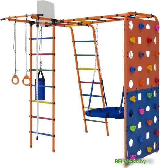 Детский спортивный комплекс Формула здоровья Street 2 (оранжевый/радуга) - фото