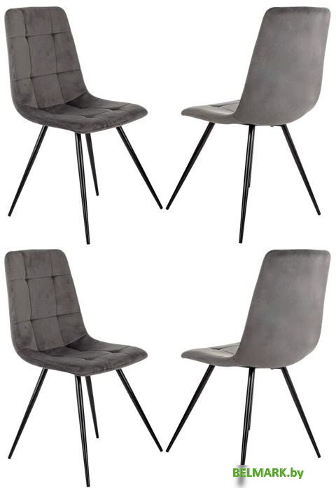 Стул Бюрократ CH-K1 4 шт (серый Holland 18/черный) - фото