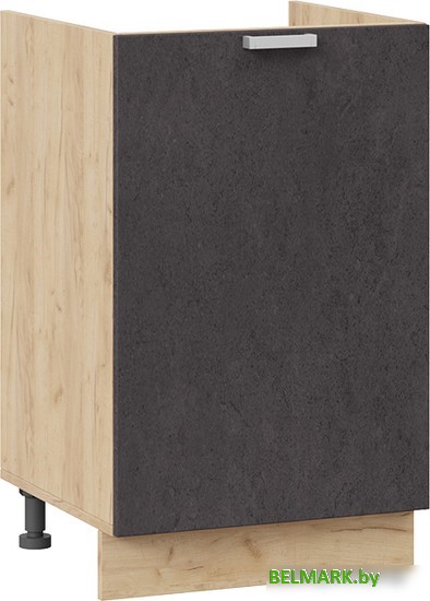 Шкаф напольный Трия Гранита 1Н5М (дуб крафт золотой/бетон графит) - фото