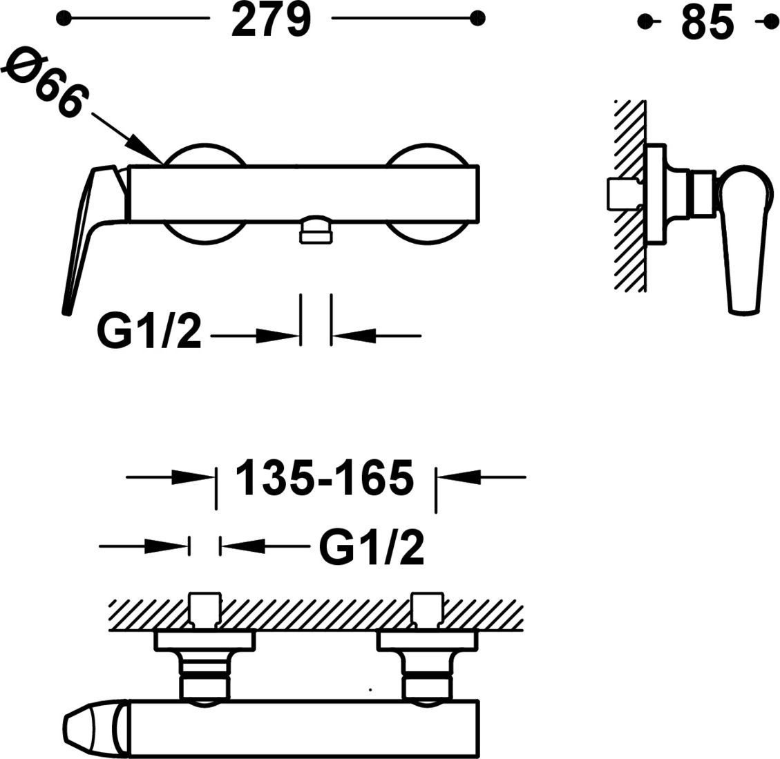 Душевой гарнитур Tres Fuji 28116701NM - фото2