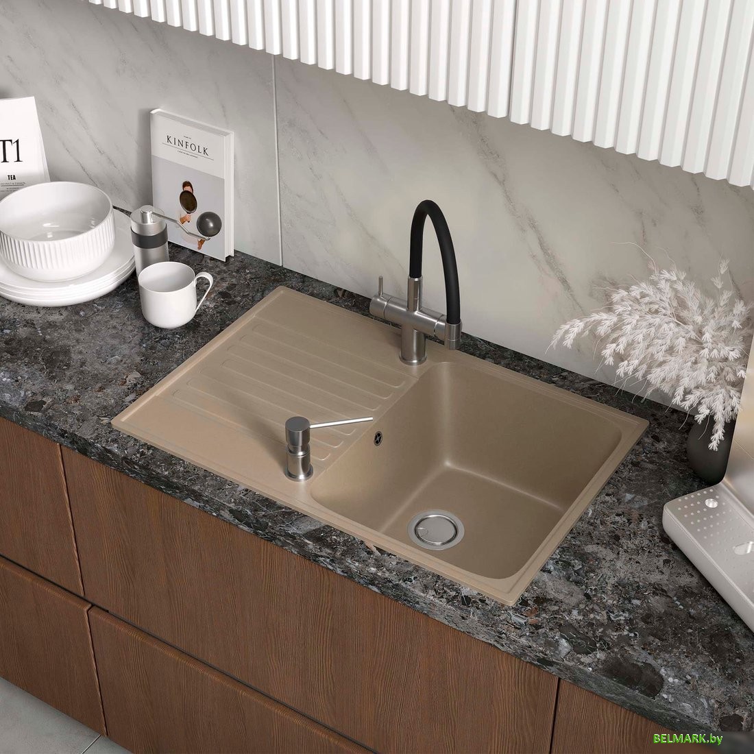 Кухонная мойка Reflexion Bolero RF0574BE - фото