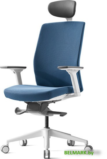 Кресло Bestuhl J2 White Pl с подголовником (голубой) - фото