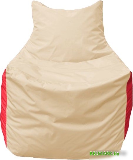 Кресло-мешок Flagman Фокс Ф2.1-145 (слоновая кость/красный) - фото2