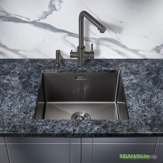 Кухонная мойка Milacio Denia 48 Steel MC.77449 (вороненая сталь) - фото2