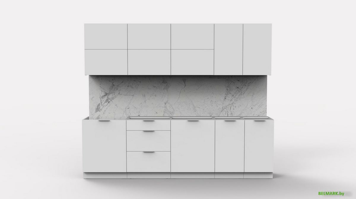 Готовая кухня Интермебель Микс Топ-39 2.6м без столешницы (белый премиум) - фото2