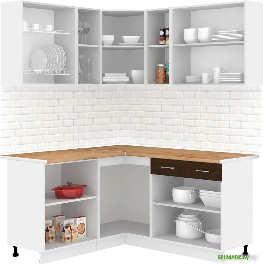 Готовая кухня Кортекс-мебель Корнелия Лира 1.5x2.0 (дуб сонома/венге/дуб бунратти) - фото2