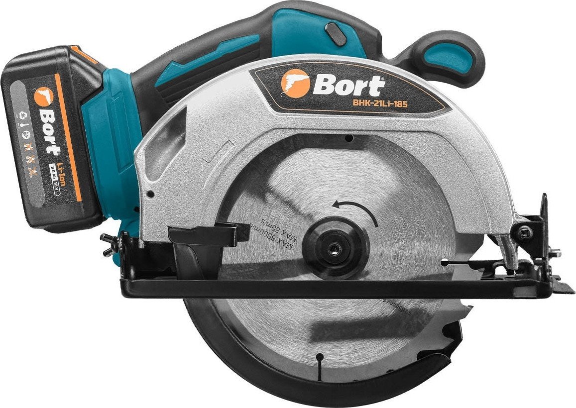 Дисковая (циркулярная) пила Bort BHK-21Li-185 (с 2-мя АКБ) - фото2