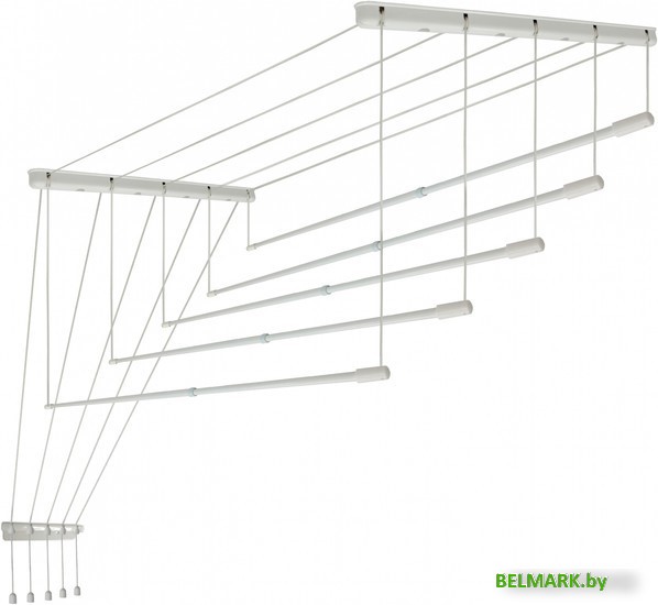 Сушилка для белья Comfort Alumin Group Потолочная телескопическая 5 прутьев 120-200см (алюминий) - фото