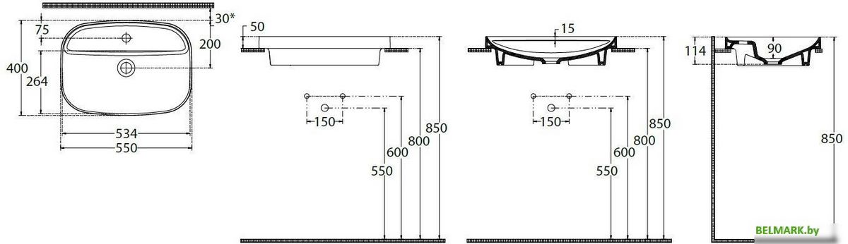 Умывальник Allen Brau Fantasy Sphere 55 4.11034.BD бордо - фото2