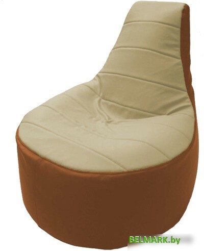 Кресло-мешок Flagman Трон Т1.3-20 (светло-бежевый/оранжевый) - фото
