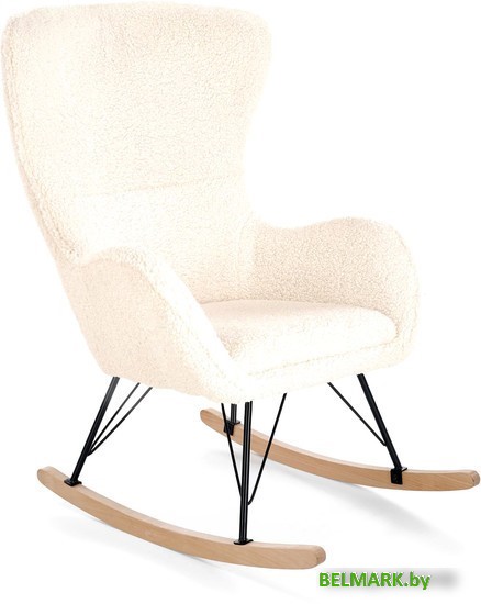 Кресло-качалка Halmar Liberto 2 (кремовый/натуральный/черный) - фото