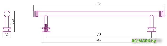 Полка для полотенца Сунержа 470 00-2012-0470 - фото2