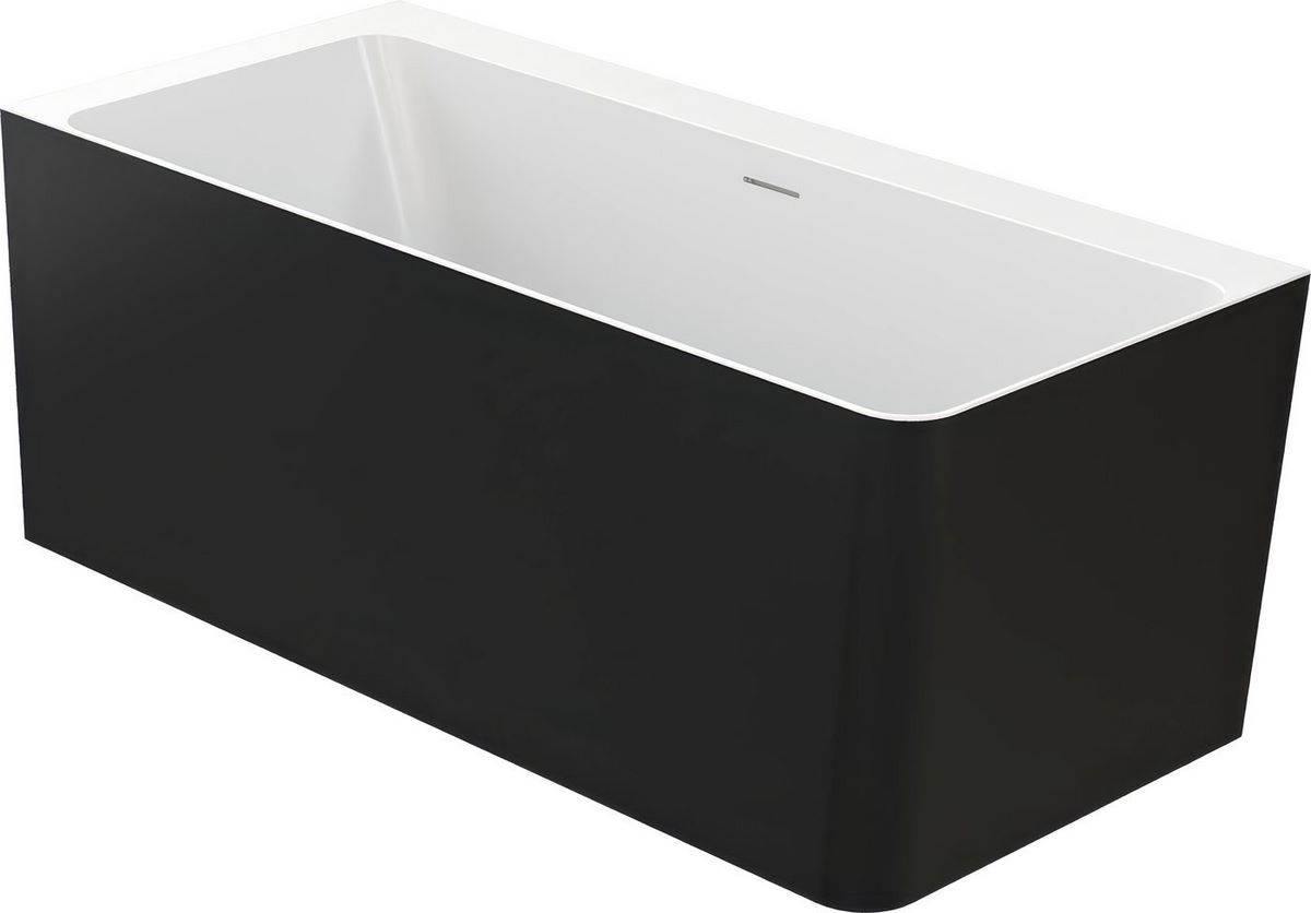 Ванна Belux Турин ТУ-1600 L (19, черный матовый/Solid Surface) - фото