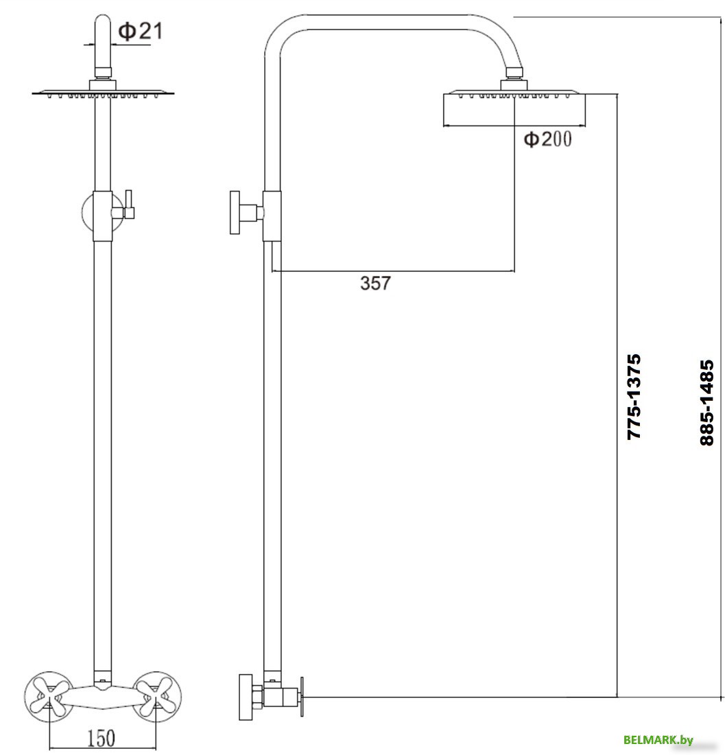 Верхний душ Fmark FS8505 - фото2