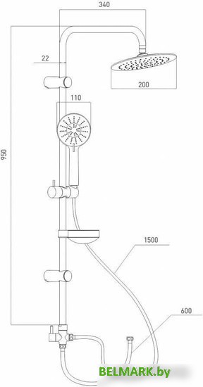 Душевая система Gross Aqua Delta GA9007 - фото2