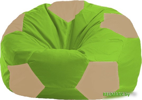 Кресло-мешок Flagman Мяч Стандарт М1.1-162 (салатовый/светло-бежевый) - фото