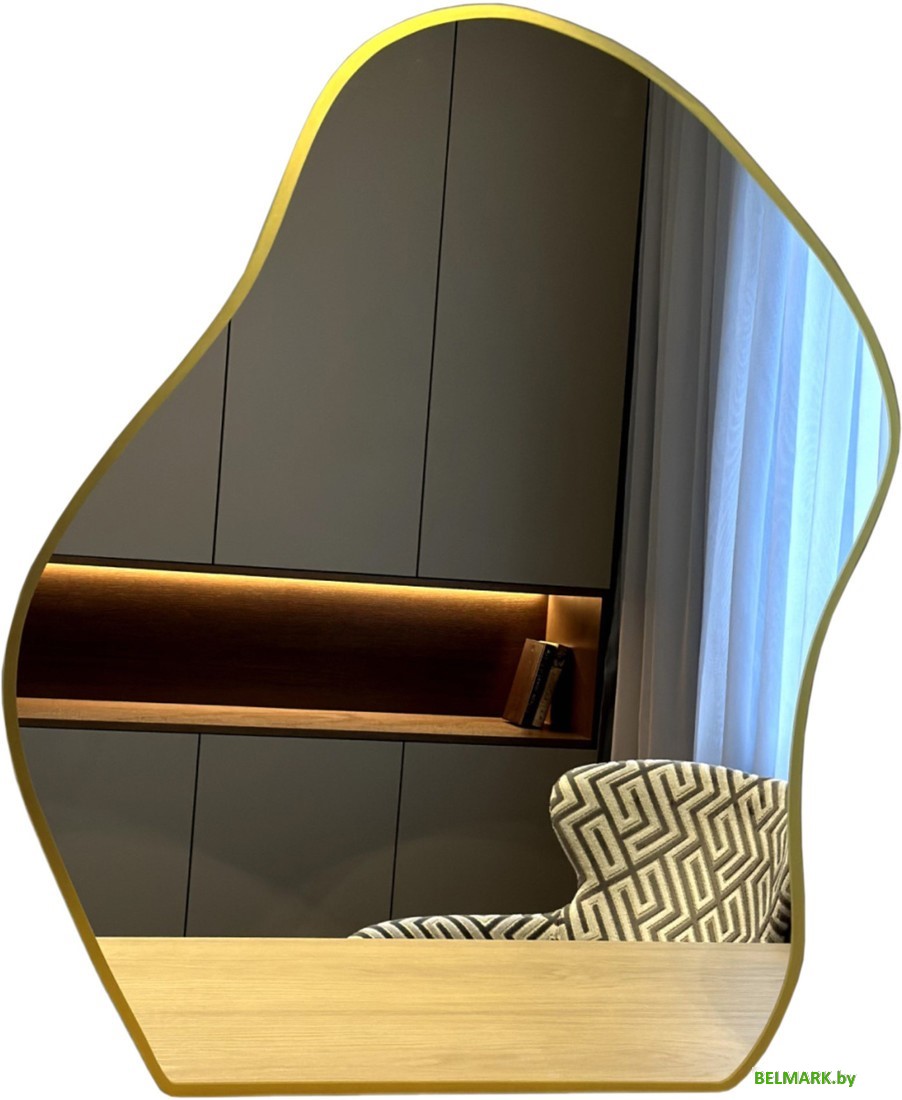 Зеркало eMZe 76x92 UV.NF.CLOUD.76.92.AUR (золотистый с УФ-окантовкой) - фото