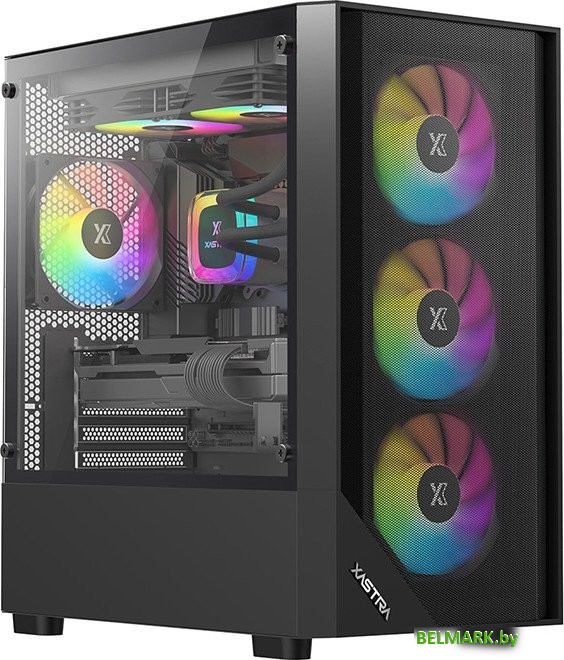 Корпус XASTRA A401M 4FRGB (черный) - фото