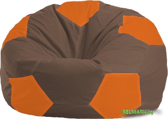 Кресло-мешок Flagman Мяч Стандарт М1.1-324 (коричневый/оранжевый) - фото