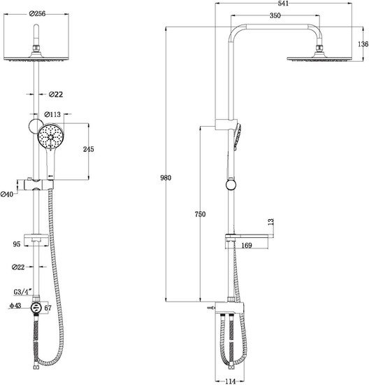 Душевая система Lemark LM8809C - фото2