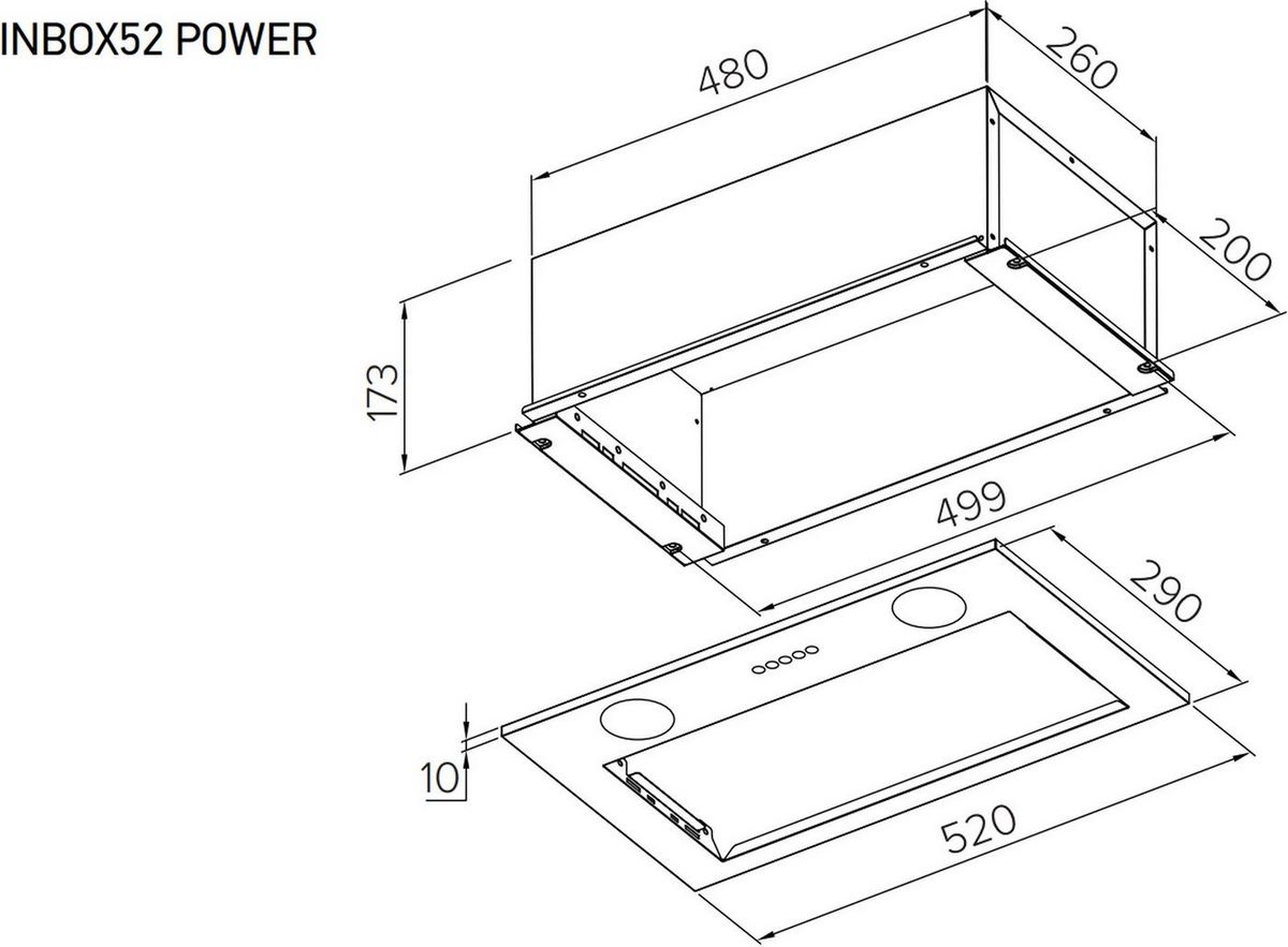 Кухонная вытяжка Meferi INBOX52BK Power - фото2