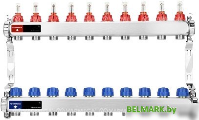 Запорная арматура Varmega Коллектор для теплого пола с расходомерами VM15110 ВР 1" - фото