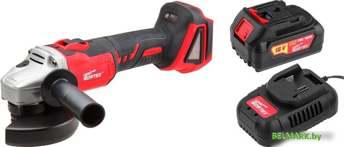 Угловая шлифмашина Wortex CAG 1812 E 1BCAG001A29 (с 1-им АКБ) - фото