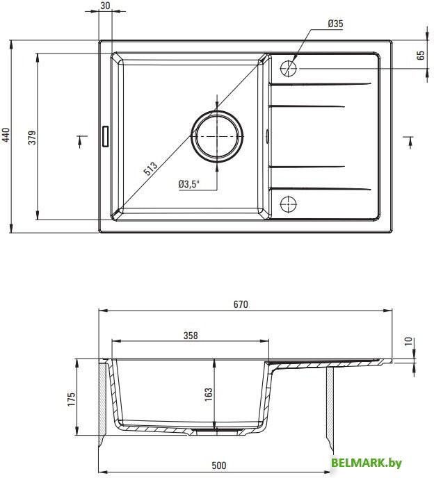 Кухонная мойка Deante ZRCA2113 - фото2