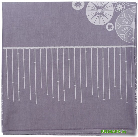 Скатерть Tkano New Year Essential TK21-TC0025 (фиолетово-серый/ледяные узоры) - фото