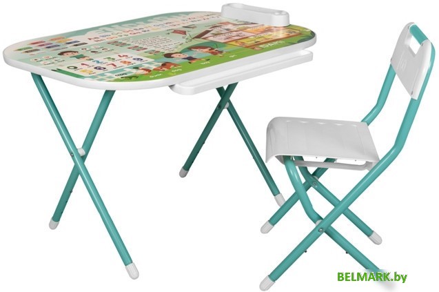 Складной стол Дэми Дошколенок Английский (бирюзовый) - фото