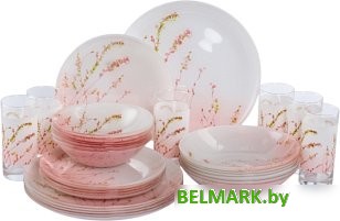 Столовый сервиз Luminarc Simple Trompette Rose V9724 (30пр) - фото