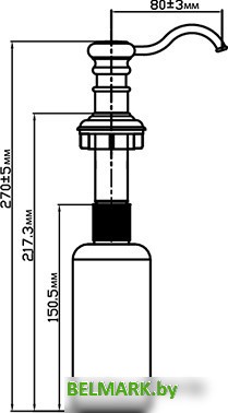 Дозатор Omoikiri OM-01-G (золотистый) - фото2