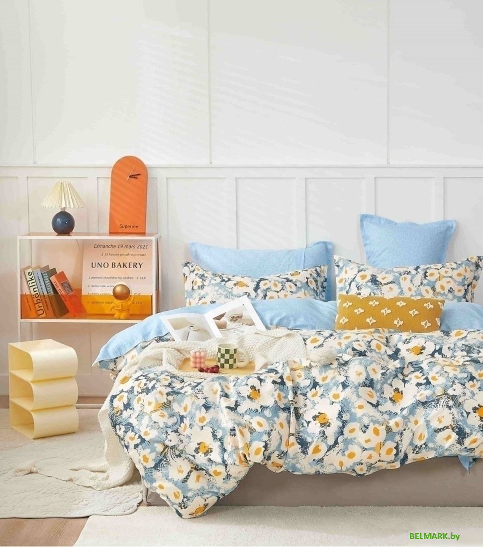 Постельное белье Реноме 2сп Темно-синяя коллекция ПП 7136 (сатин) - фото