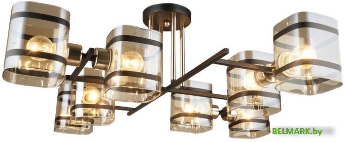 Люстра средней высоты Mirastyle SX-N-8120/8 BK+FG - фото