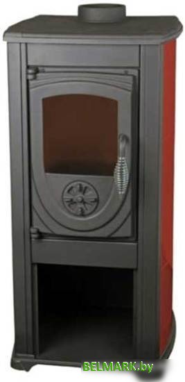 Свободностоящая печь-камин Bella Thalia Okta (бордовый/черный) - фото