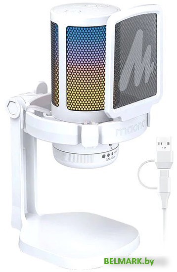 Проводной микрофон Maono DGM20 (белый) - фото