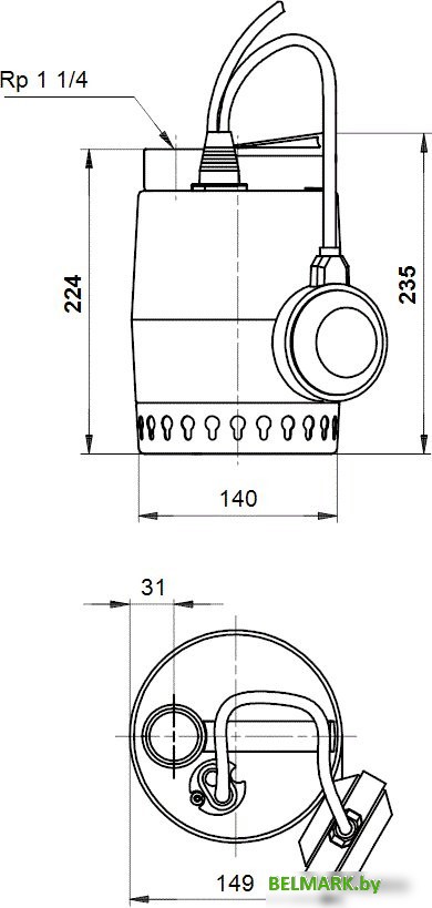 Дренажный насос Grundfos Unilift KP 350 A 1 - фото2